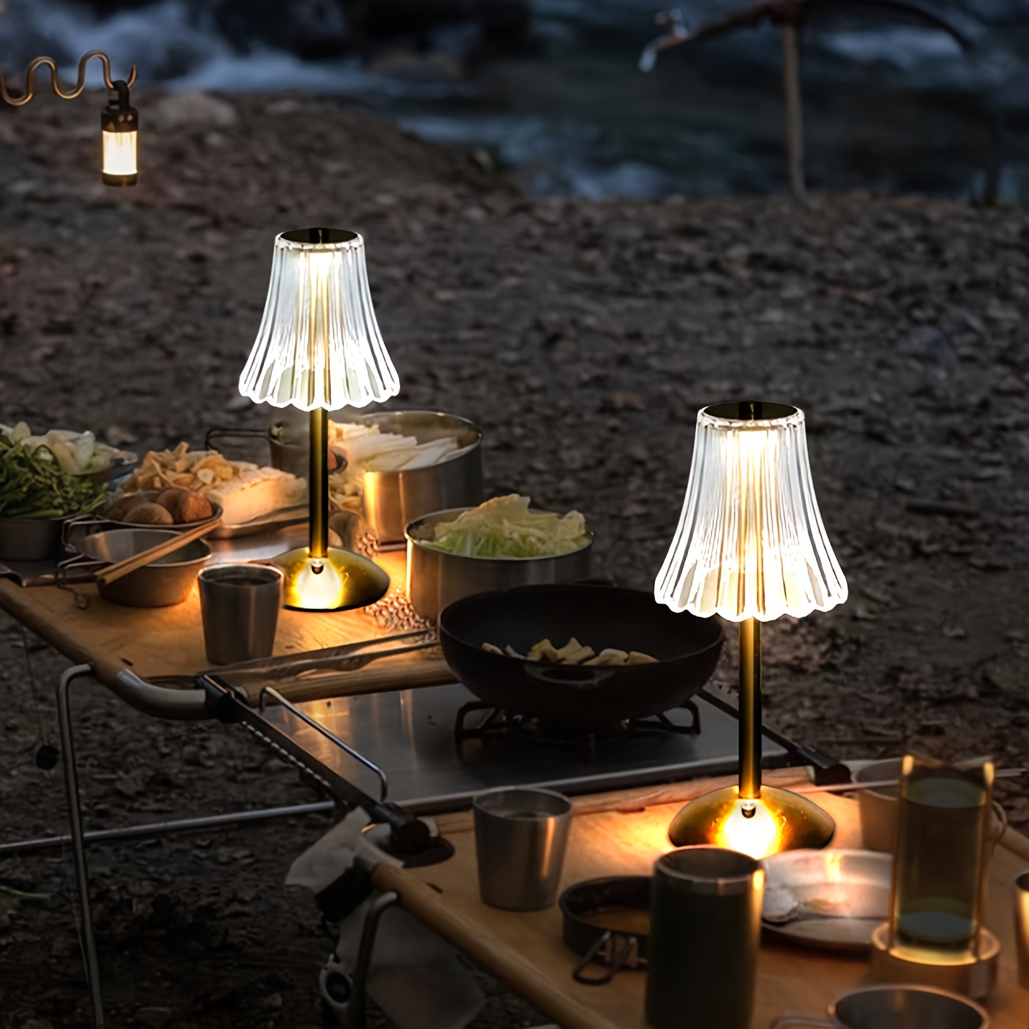 Crystaluxe Lamp - LED Crystal Table Lamp with Touch Function Bowlift