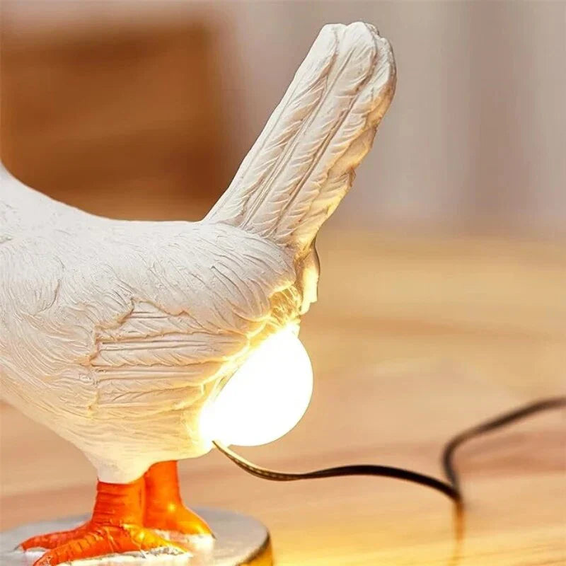 Playful Chicken Table Lamp for your Table Bowlift