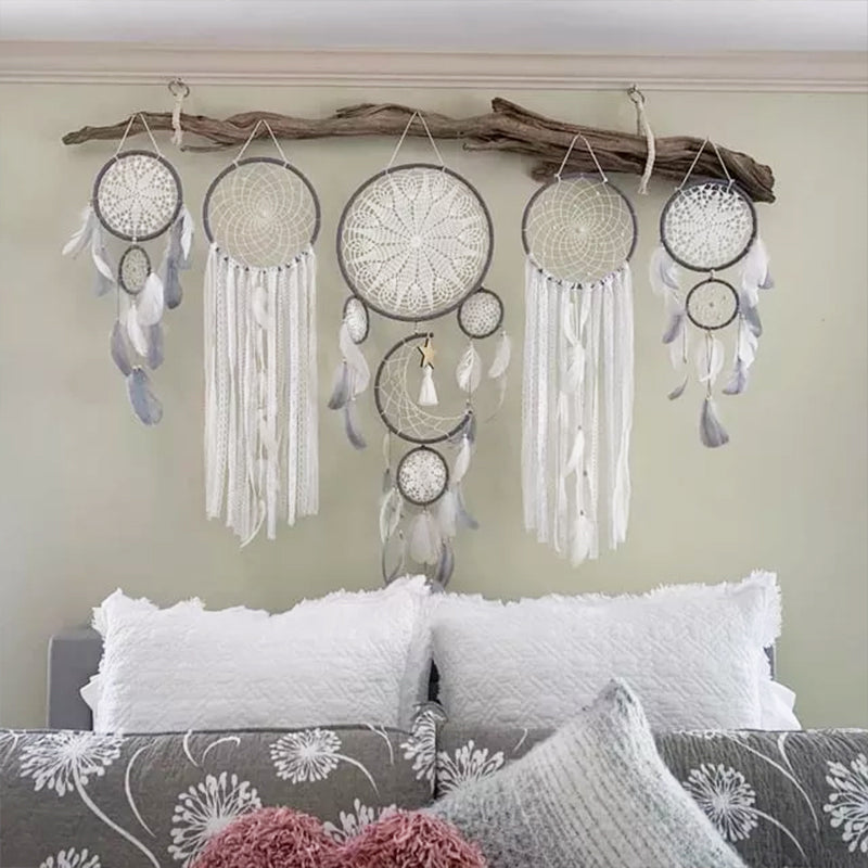 BowLift | Dreamcatcher Moon and Stars hanging over the bed (5 PCS)