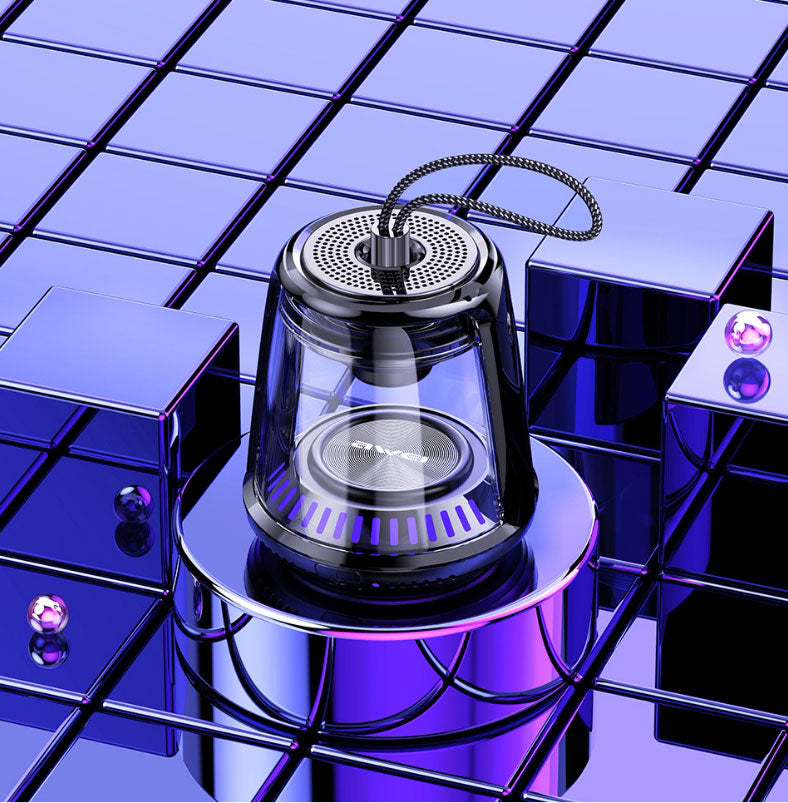 BowLift | Mini Wireless TWS Speaker, with Bluetooth5.0, Stereo Sound, IPX6 Waterproof & Cool Light, for Car, Home, Office & More (1-Pack)