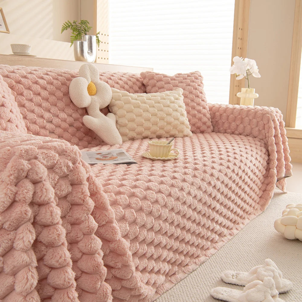 BowLift | Tufted Rabbit Faux Sofa Cover