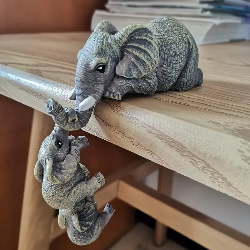 BowLift | Eleva Decorative Elephants Family Figurines – Set of 3 Interior Decoration