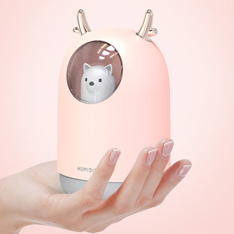 BowLift | Portable Humidifier with Adjustable Mist Mode, Large Capacity Water Tank, 7-Color LED Light and Auto Shut-off Design, for Bedroom, Home, Office