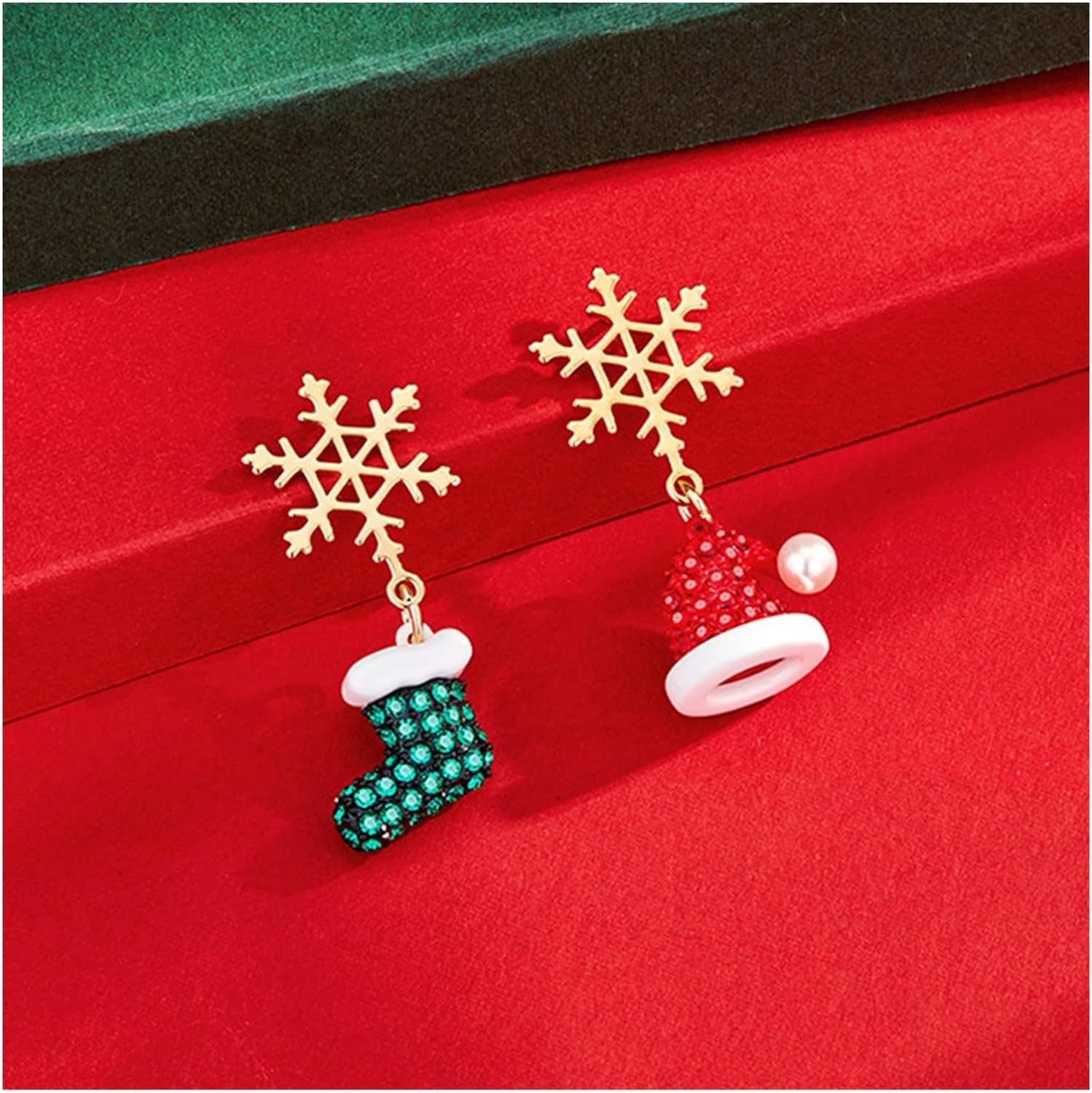 BowLift | Elegant gold-plated snowflake earrings for festive sparkle