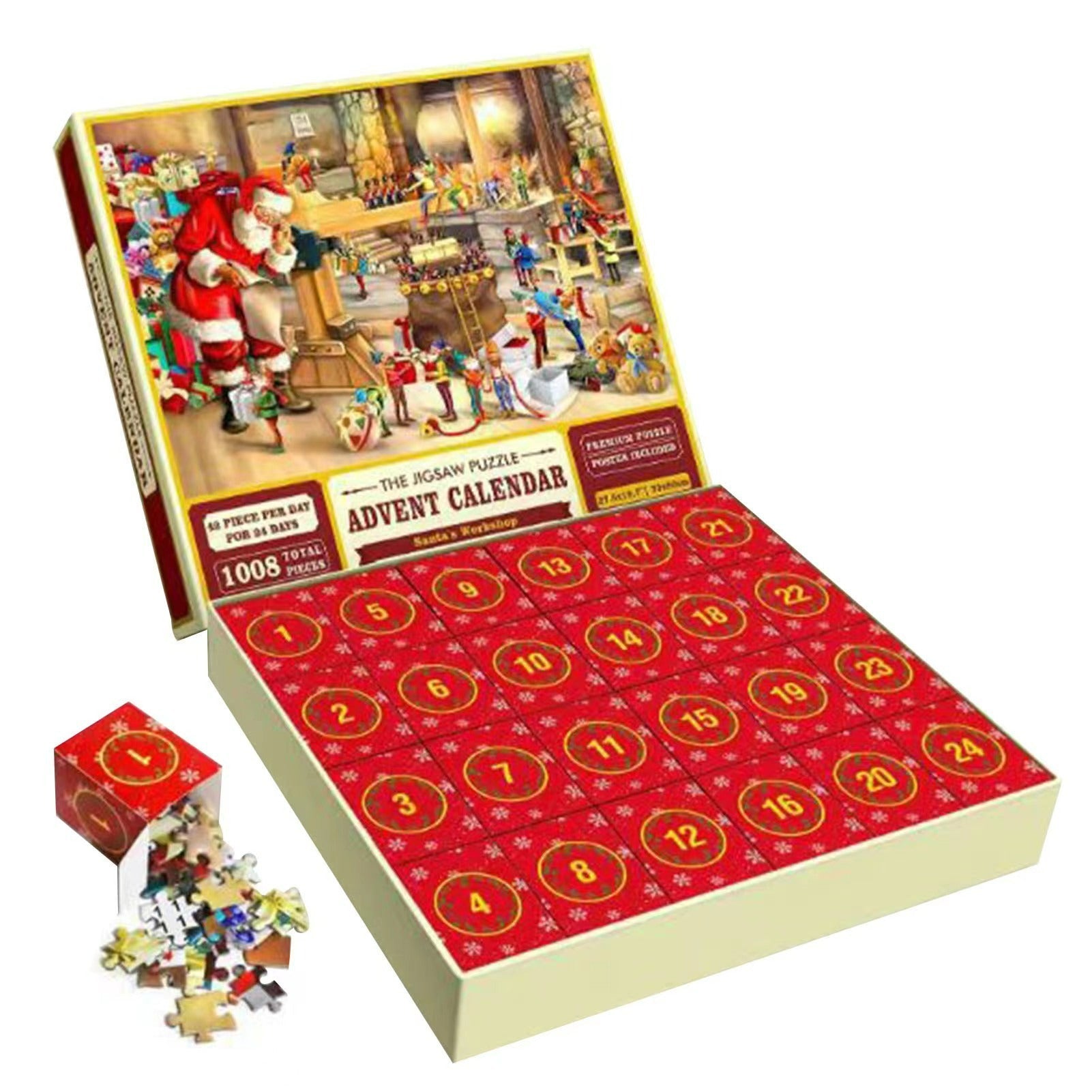 BowLift | 1000PCS Christmas Jigsaw Puzzles Advent Calendar - Christmas Gift