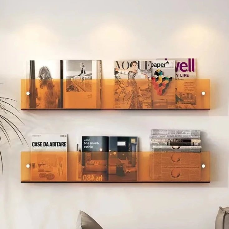 BowLift | ClearLine – Stylish Acrylic Wall Shelf for Magazines