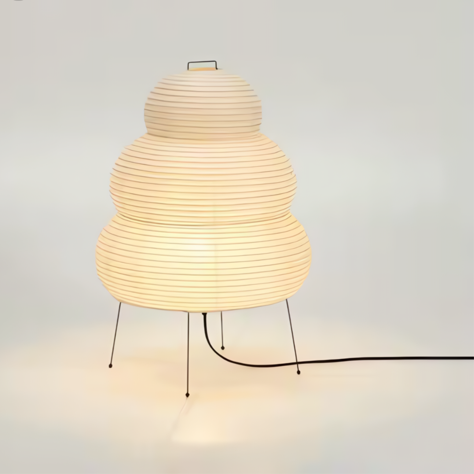 BowLift | Zen Floor Lamp – Japanese Wabi-Sabi Style with 3-Mode Dimmable LED Light