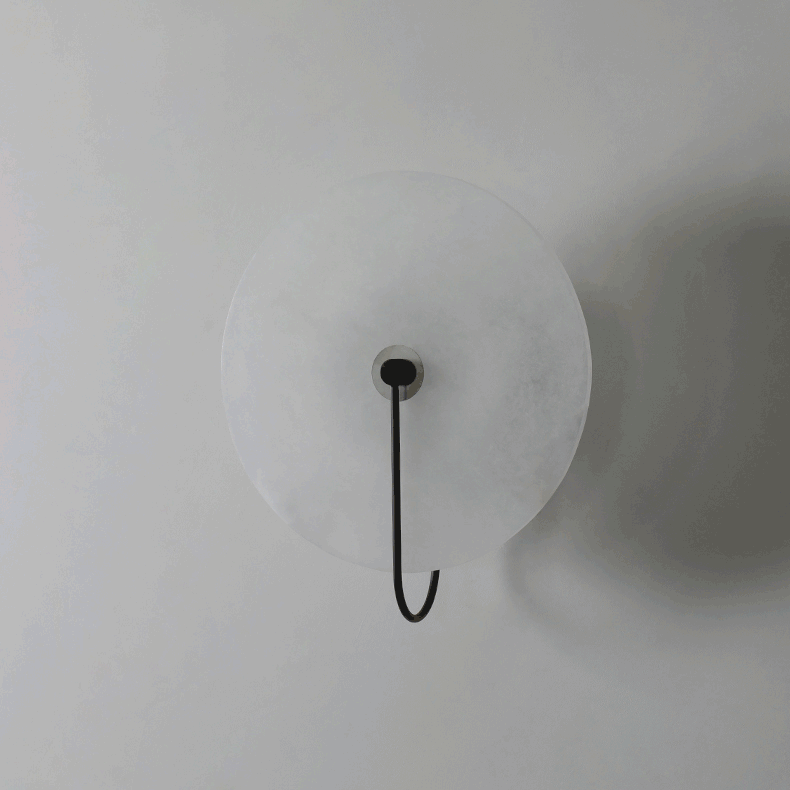 BowLift | White Alabaster Wall Lamp