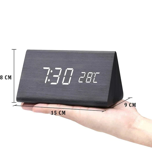 BowLift | Futura - Digital Wooden Alarm Clock with Thermometer Included