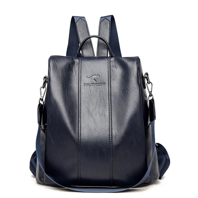 BowLift | Theft-Proof Leather Backpack for Women in Vintage Style