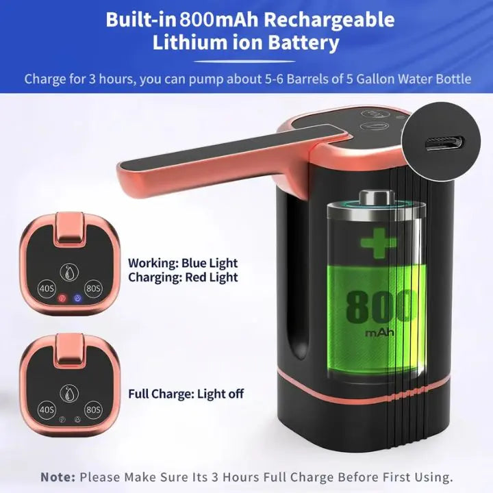 BowLift | Automatic Water Bottle Pump – Hygienic, Lightweight & Battery-Powered