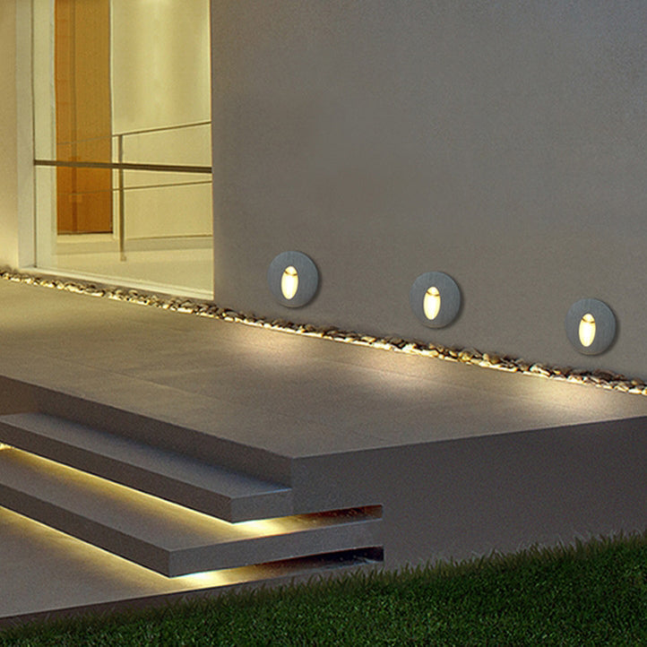 BowLift | Modern Art Deco Round Square Aluminum Waterproof LED Wall Light for Hallways