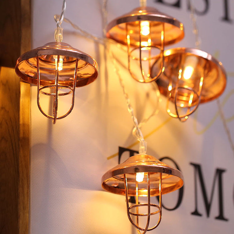 BowLift | Modern Art Deco Mini Lantern Iron Plastic LED String Light For Bedroom