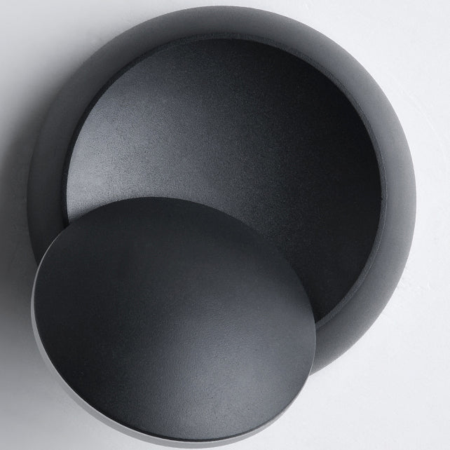 BowLift | Contemporary Nordic Iron Round Eclipse Rotatable LED Wall Light for Nightstand