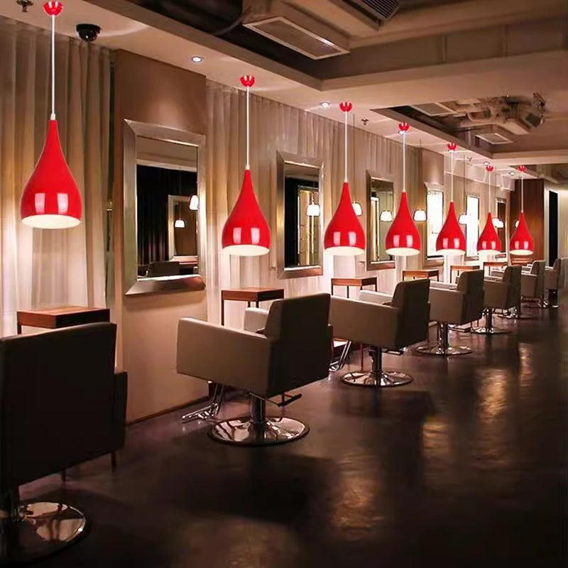 BowLift | Nordic Iron Wood Aluminum Pumpkin Water Drop 1-Light Pendant Light for Dining Room