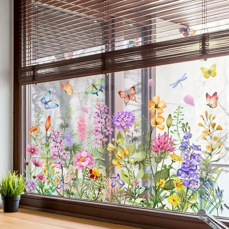 BowLift | Double-sided window sticker with flower motif (can be cut to any size) – buy 1, get 1!