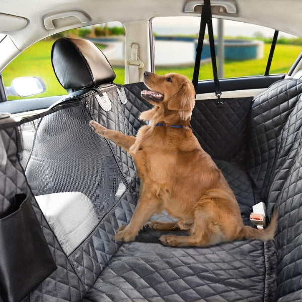 BowLift | Dog Car Seat with Hard Bottom & Back Seat Extender for Travel | Car Seat Protection for Large Dogs