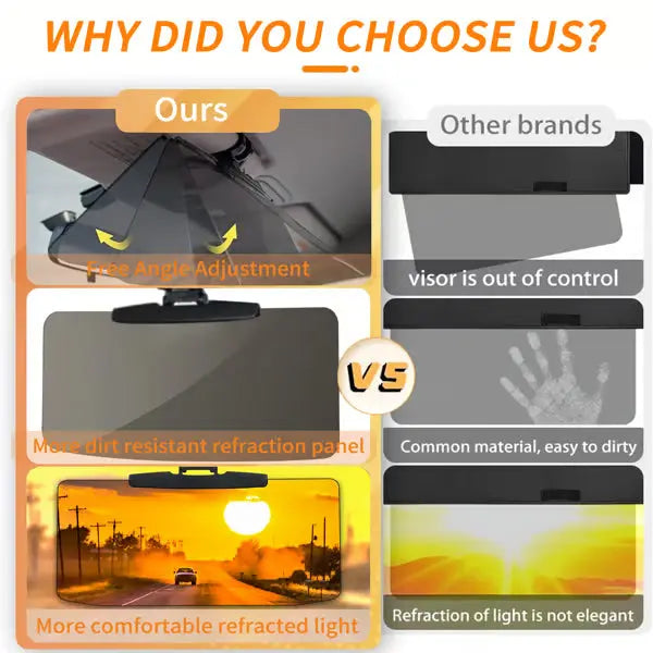 BowLift | Glare-free driving visor – Against sunlight & winter glare