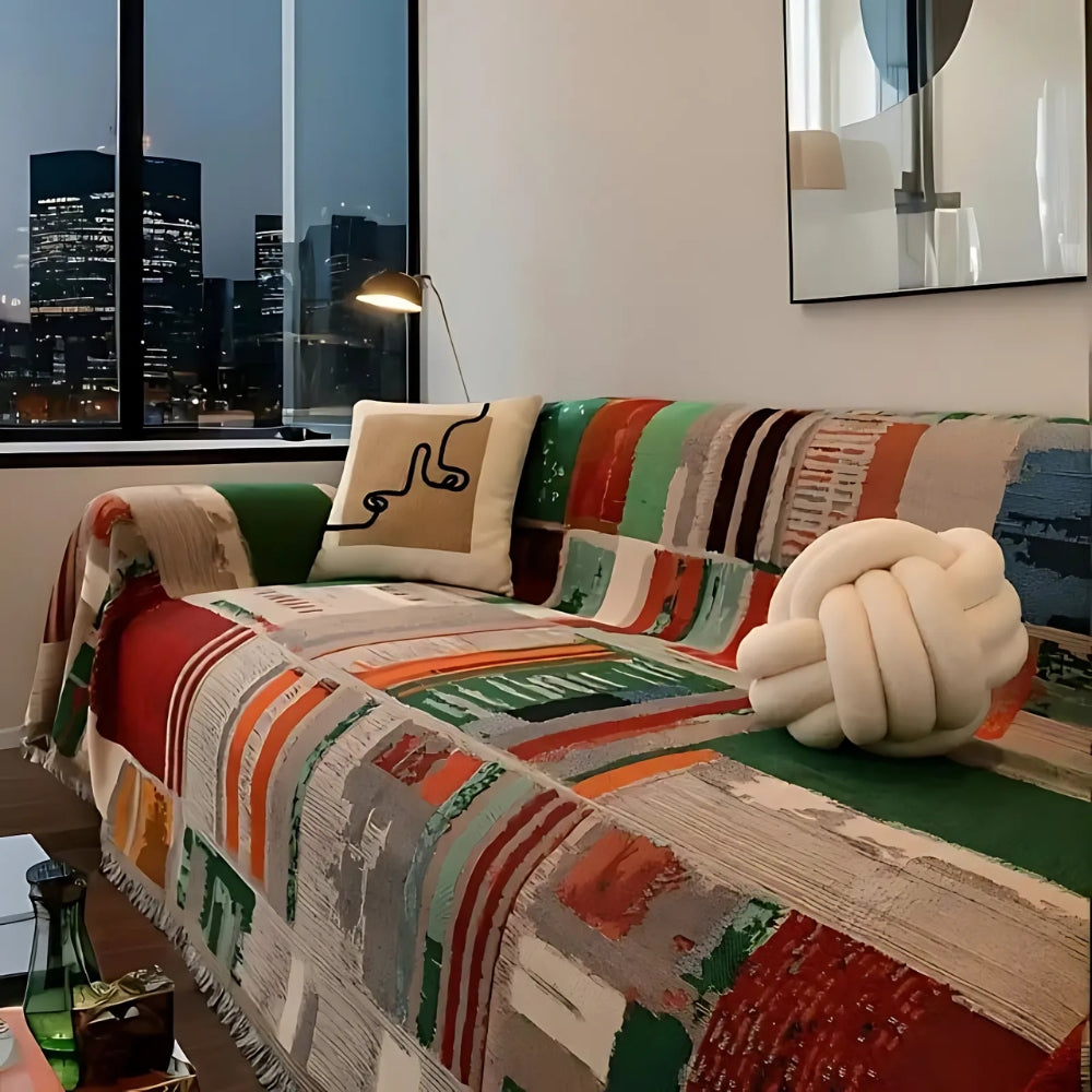 BowLift | Bohemian Rustic Geometric Sofa Cover