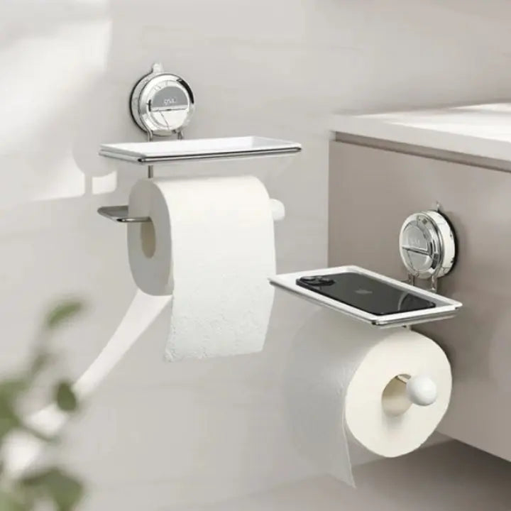 BowLift | Drill-free toilet paper holder made of stainless steel