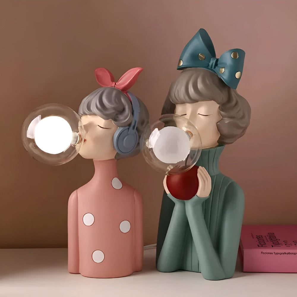 BowLift | BubbleFairies Table Lamp – Enchanting Quartet Cartoon Girl Figurine Light