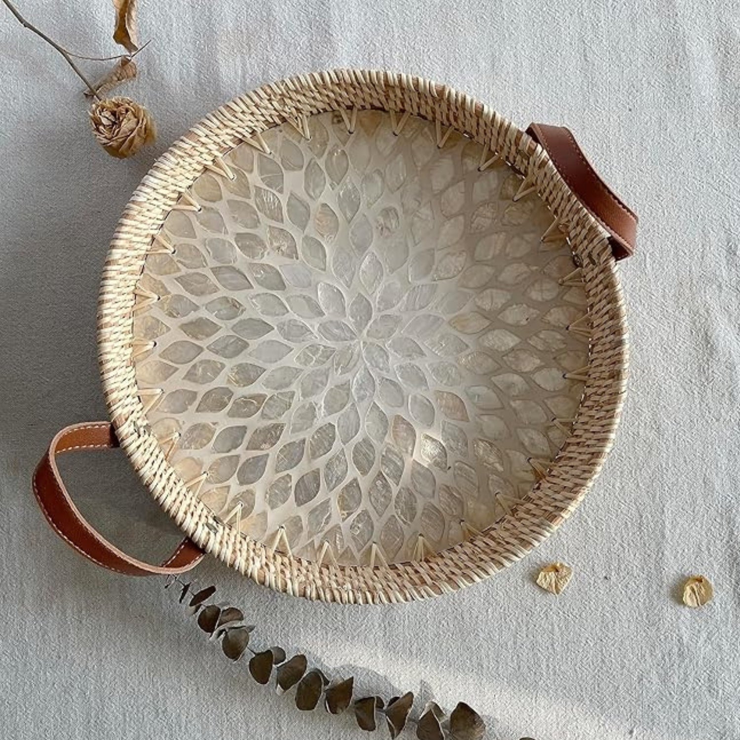 BowLift | Farmhouse Rattan Tray in Assorted Patterns