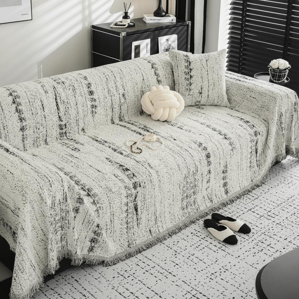 BowLift | Elegant chenille sofa cover with easy care