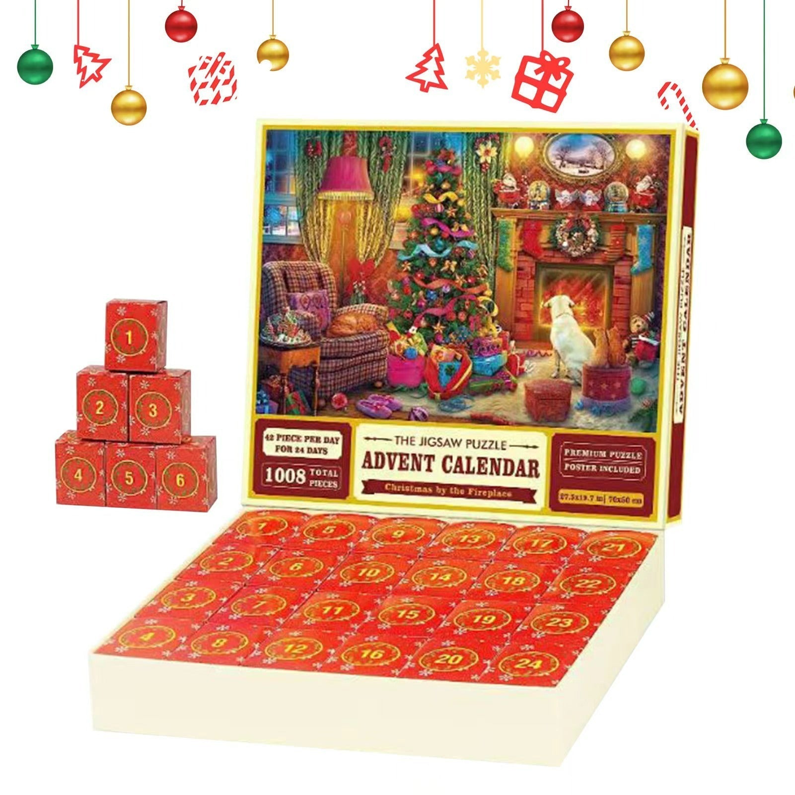 BowLift | 1000PCS Christmas Jigsaw Puzzles Advent Calendar - Christmas Gift