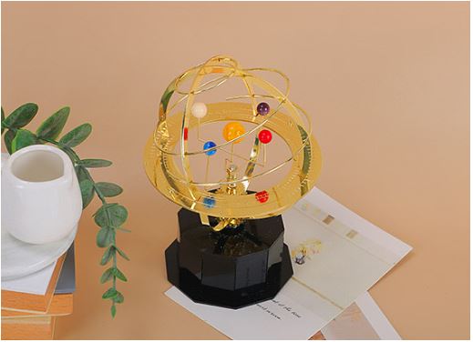 BowLift | Grand Orrery Model Handcrafted Mechanical Brass Solar System Replica (5 Planets)