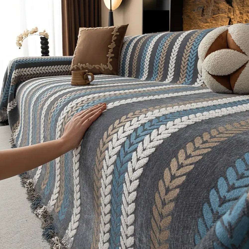 BowLift | Cascade Stripe Sofa Cover