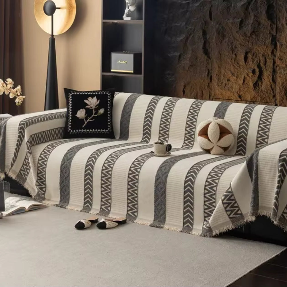BowLift | Chevron Pattern Chenille Sofa Cover