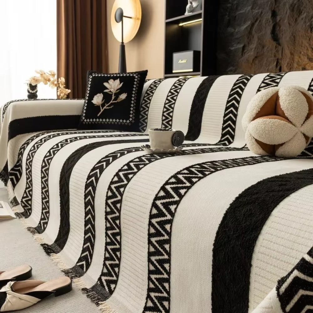 BowLift | Chevron Pattern Chenille Sofa Cover