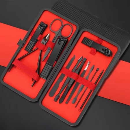 BowLift | 16-Piece Stainless Steel Manicure and Pedicure Grooming Set