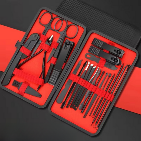 BowLift | 16-Piece Stainless Steel Manicure and Pedicure Grooming Set