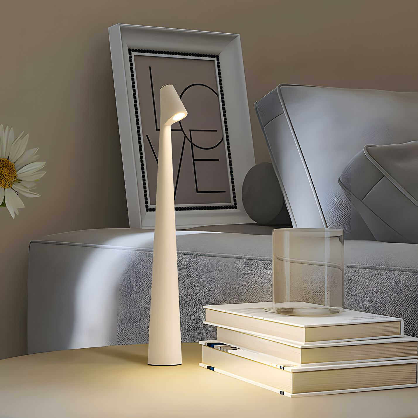 BowLift | SlimLuxe - Cordless Table Lamp with Adjustable Brightness