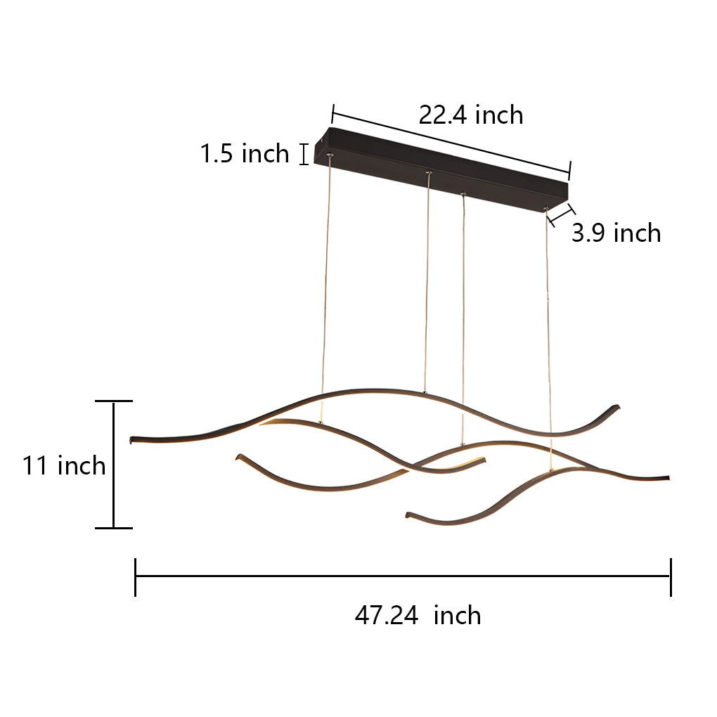 BowLift | Designer LED Ceiling Lamp with Wavy Curved Shape