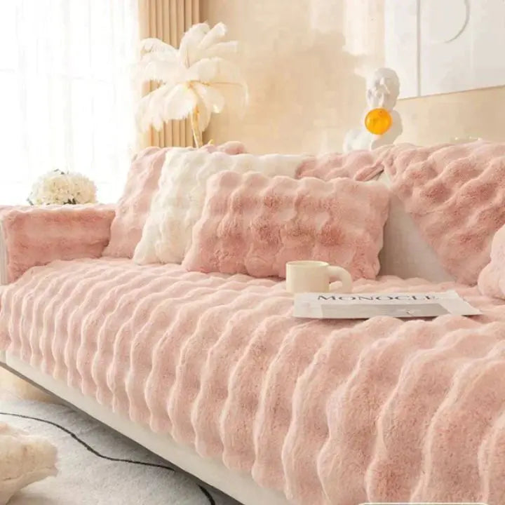BowLift | Thick Rabbit Plush Sofa Cover