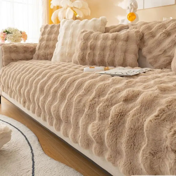 BowLift | Thick Rabbit Plush Sofa Cover