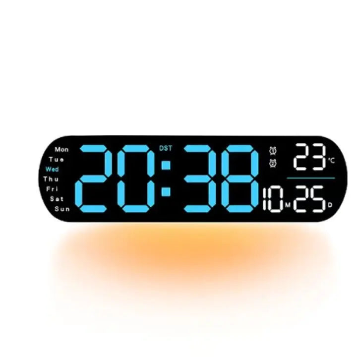 BowLift | Digital Wall Clock Large LED Display with Remote Control