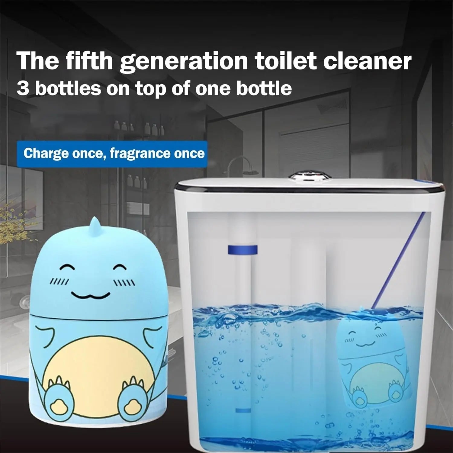 BowLift | Dino Toilet Cleaner & Fragrance Stone – Cleans automatically with every flush