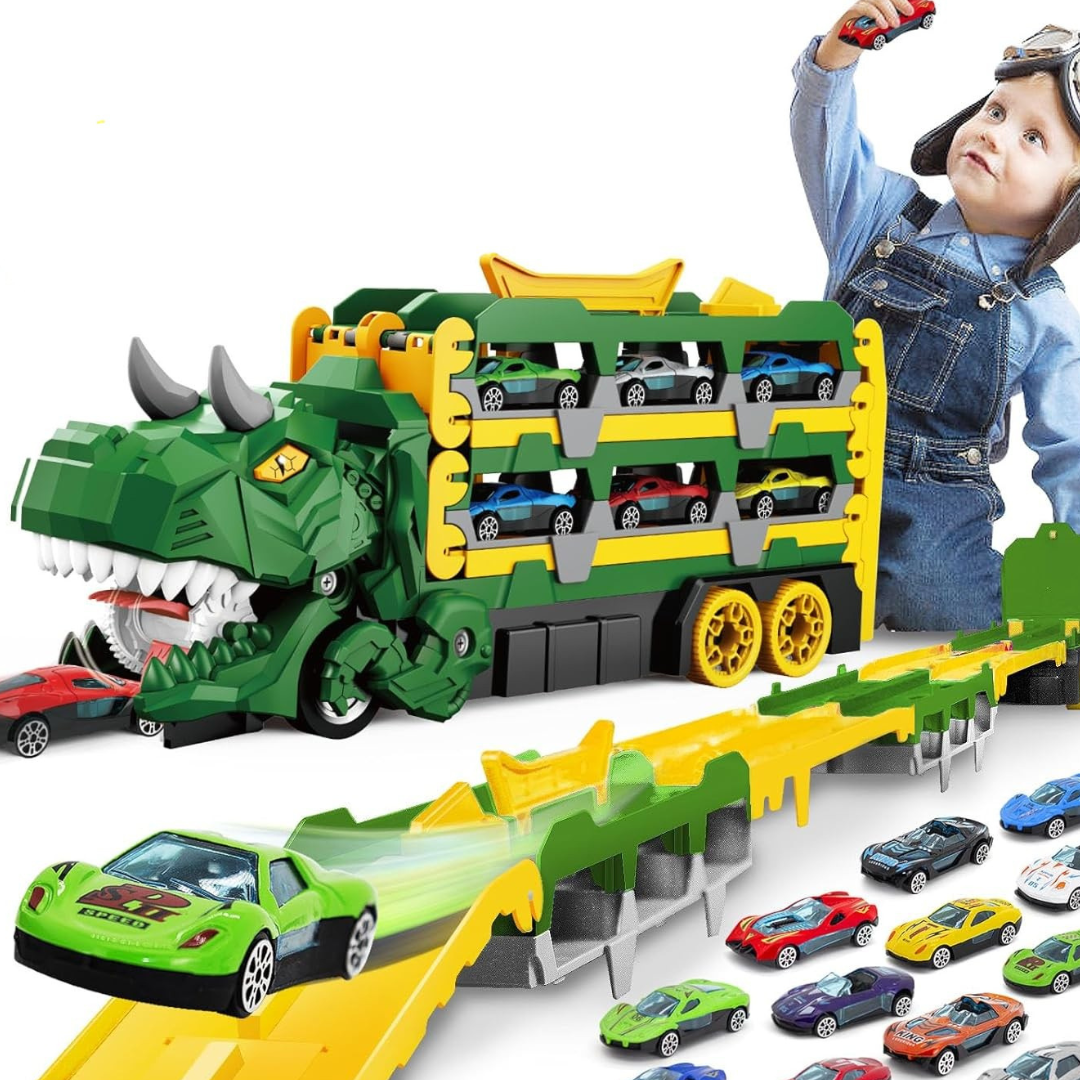 BowLift | Dinosaur Car Carrier Truck Toy Cars