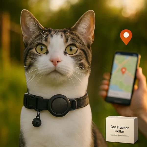 BowLift | Cat GPS Tracker Collar | Quick Release Closure, Reflective Design & Durable for Outdoor Safety Adventures