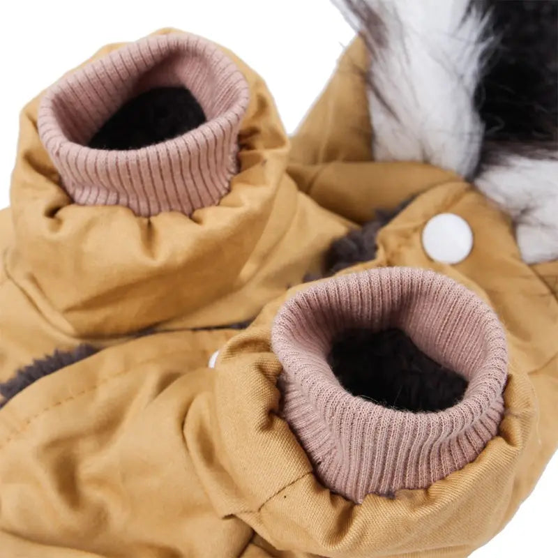 BowLift | Dog jacket with fur trim hood - Dog and cat clothing