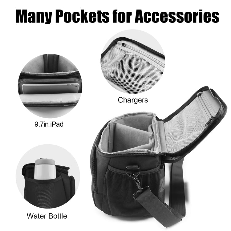 BowLift | Cwatcun D67 Crossbody Camera Bag Photography Lens Shoulder Bag, Size: 22 x 15 x 15cm S(Black)
