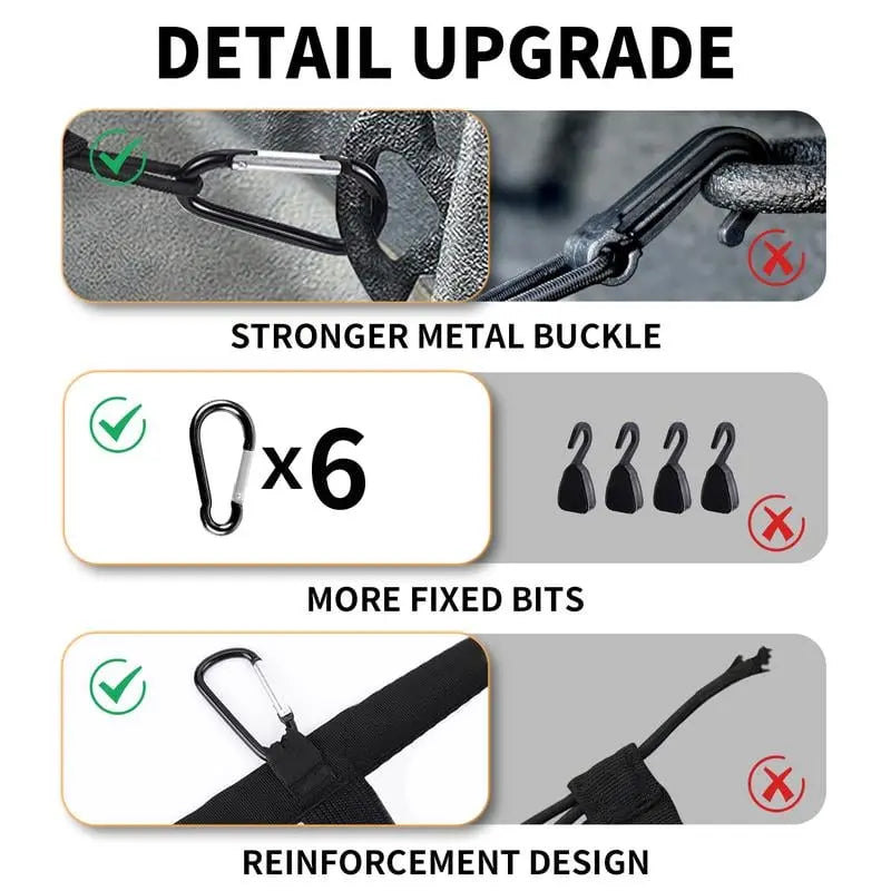 BowLift | Elastic Luggage Net with Sturdy Carabiners