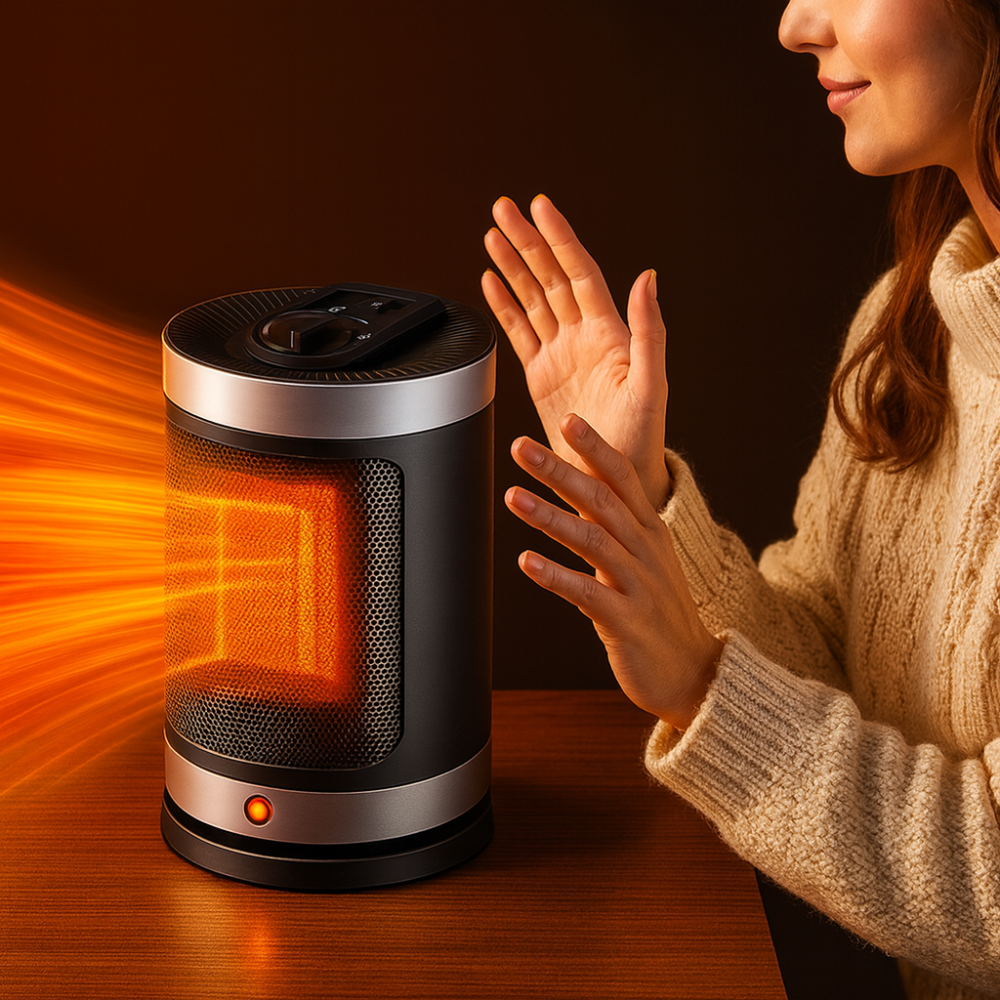 BowLift | Electric Space Heater Ceramic Portable 900W Adjustable Thermostat