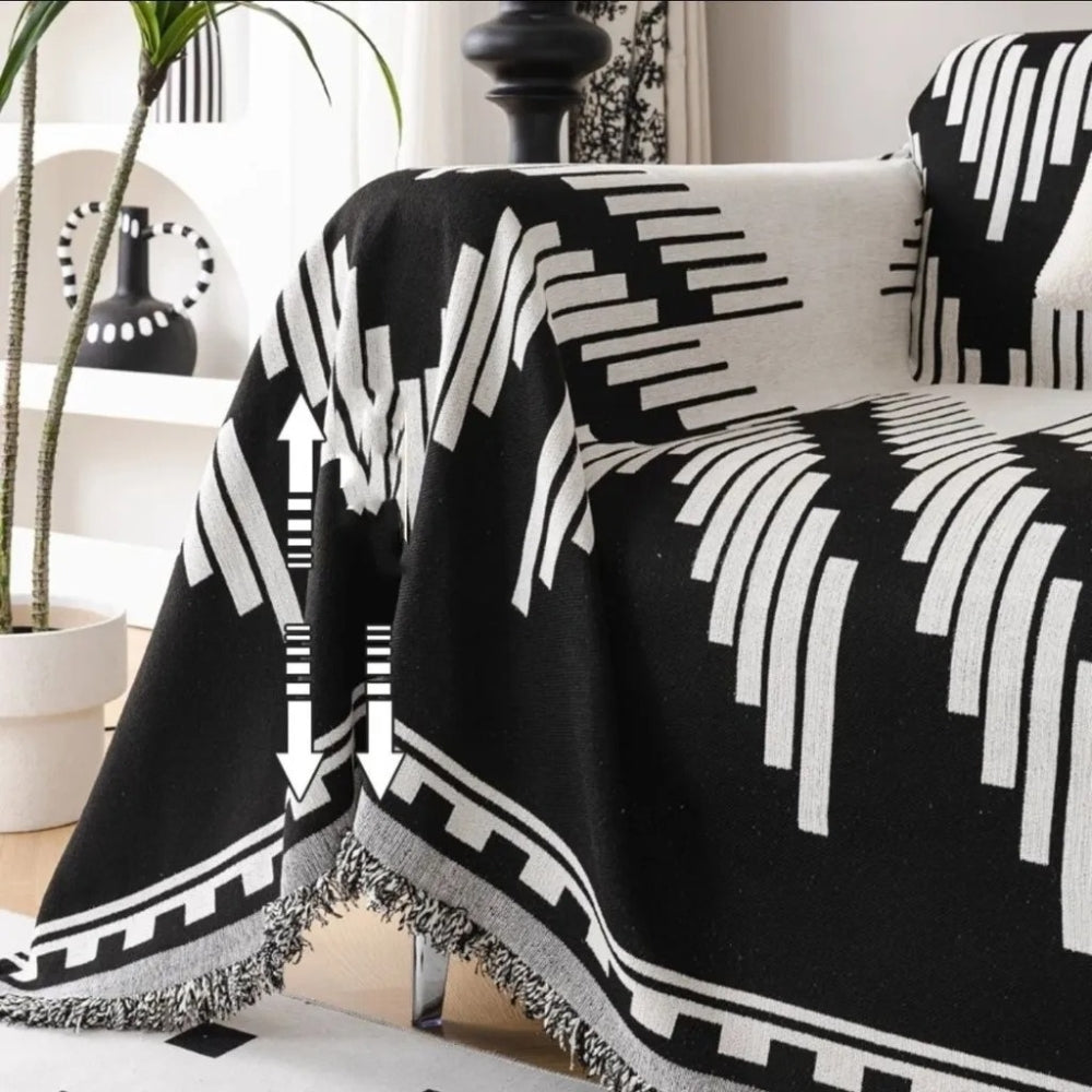 BowLift | Elegant Black and White Sofa Cover Protector