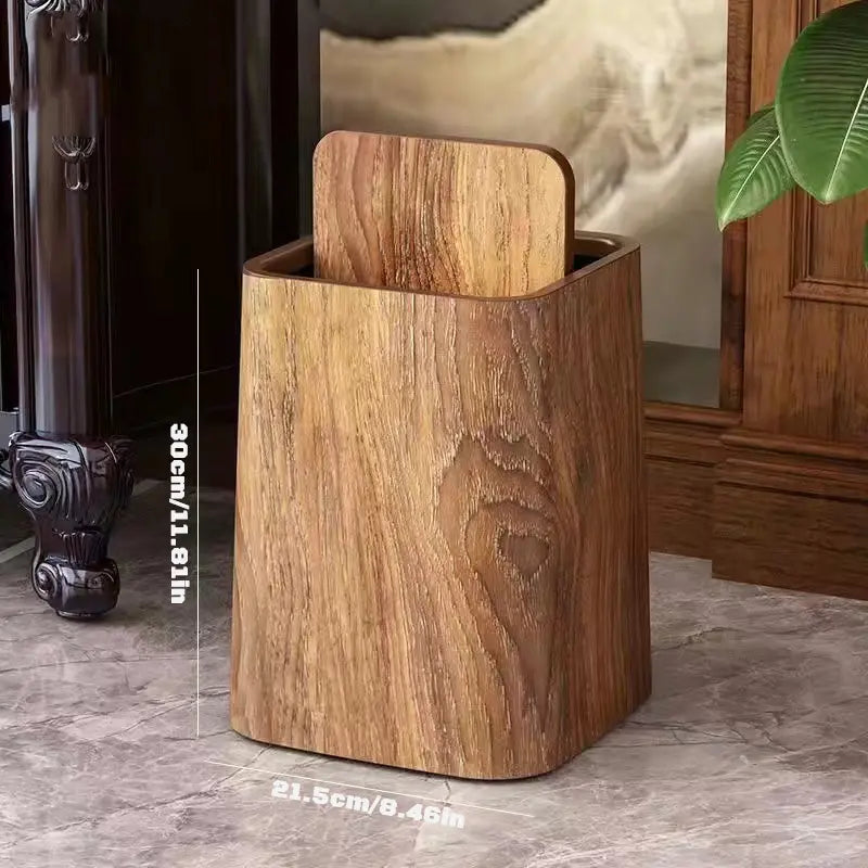 BowLift | Elegant trash can in marble design with swing lid