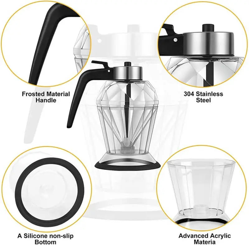 BowLift | Elegant OIL & syrup dispenser made of glass – For clean pouring with style