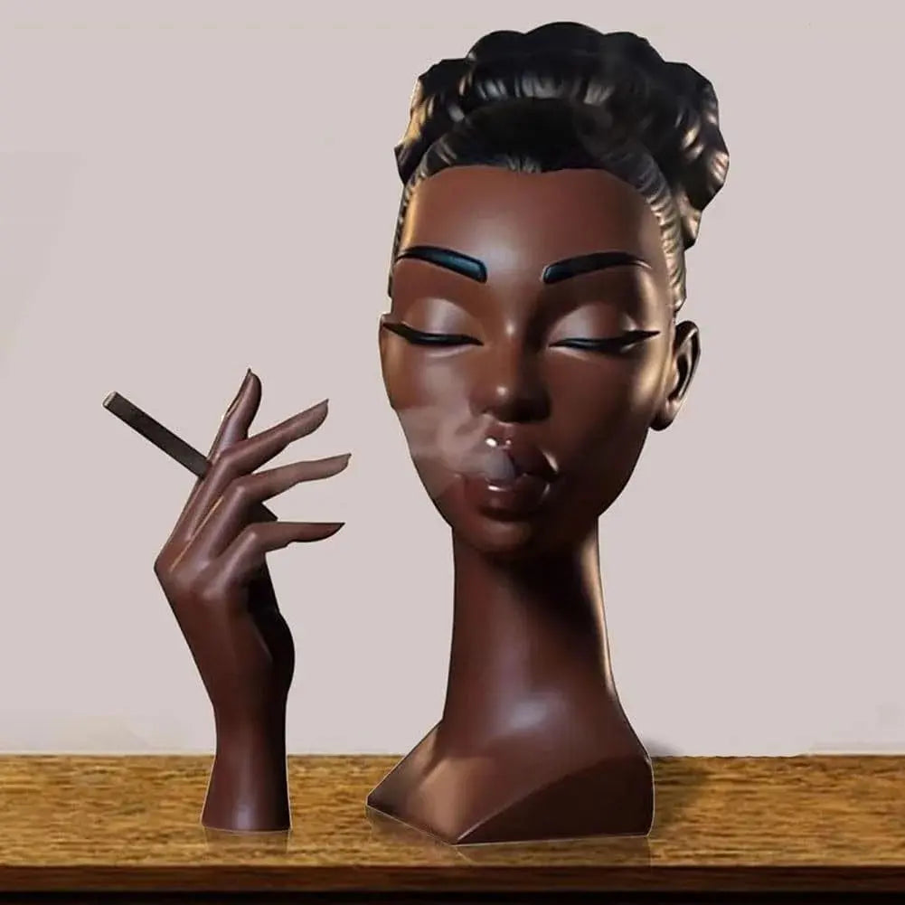 BowLift | Elegant Incense Holder in the Form of a Black Woman's Head
